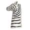 Hello Honey® 11.5" White & Black Hand-Painted Decorative Stoneware Zebra Vase